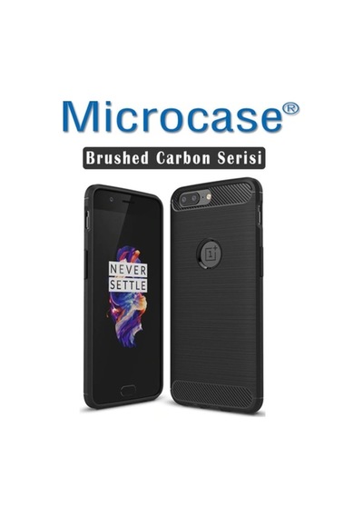 Microcase Oneplus 5 Brushed Carbon Fiber Silikon Tpu Kilif + Cam 283031151 - Seçenek / Cam Koruma-Cam Istiyorum