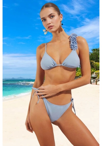 Ersefa Tasarım Bikini Takımı Uv Korumalı Yaz Koleksiyonu Yüksek Konfor S Mavi