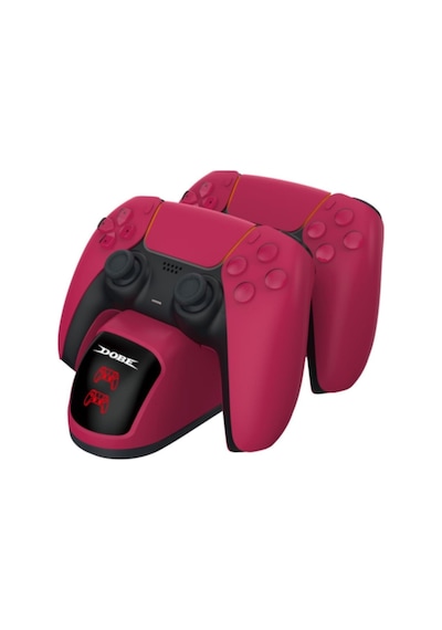 Ps5 Uyumlu Dualsense Şarj Istasyonu Ps5 Dualsense Charging Dock Stardust Kırmızı Çift Şarj