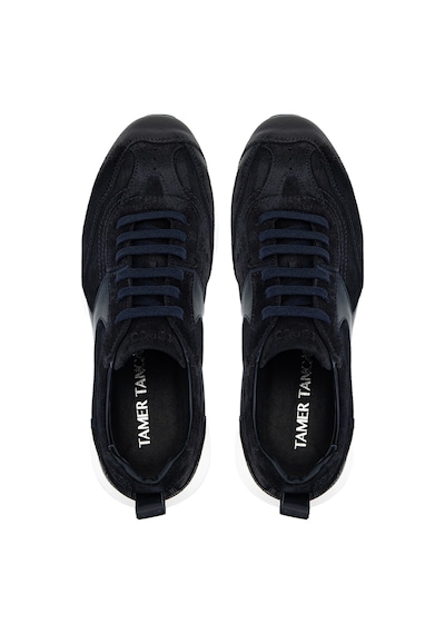 Tamer Tanca Erkek Hakiki Deri Lacivert Süet Sneakers & Spor Ayakkabı 1171 86-24 Erk Ayk Y26 Lacı Suet