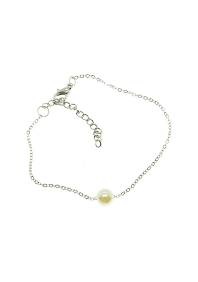 X-Lady Accessories Gümüş Renk Sf Zincir İncili Bijuteri Bileklik - 2873 Çok Renkli