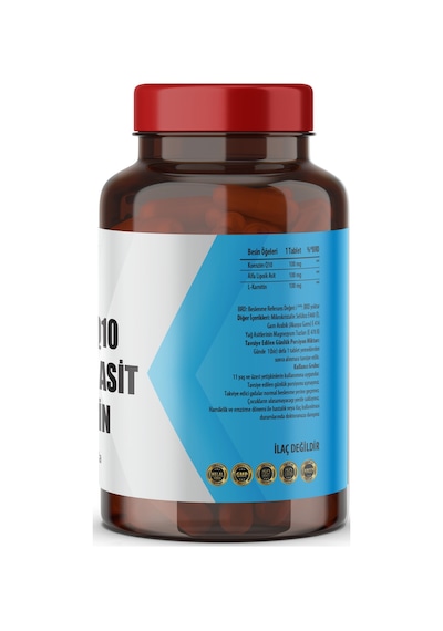 Koenzim Q-10 Alfa Lipoik Asit L-karnitin Coenzyme Q10 100 Mg 60 Tablet