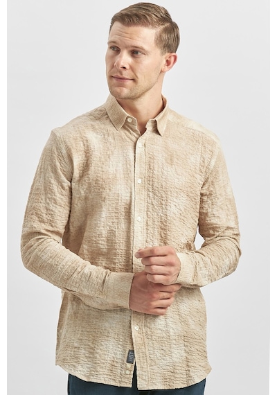 İmza Bej Uzun Kollu Baskılı Gofreli Düğmeli Yaka Cepsiz Pamuklu Likralı Slim Fit Gömlek 1004240100 Bej İmza Bej Uzun Kollu Baskılı Gofreli Düğmeli Yaka Cepsiz Pamuklu Likralı Slim Fit Gömlek 1004240100 Bej