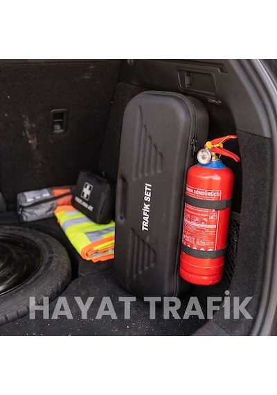 Tüvtürk Uyumlu , Araç Trafik Ve İlk Yardım Seti, 2 Kg Yangın Tüpü 4 Yıl Etiketli