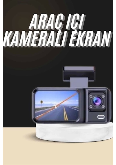 1080p Sürüş Kaydedici 2 İnç Araç Araba Ön İç Arka Dvr Ips Ekran