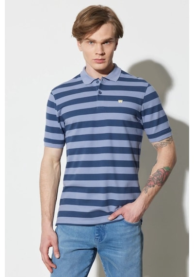 Wrangler Erkek Mavi Polo Tişört W7CDMHXTG Mavi