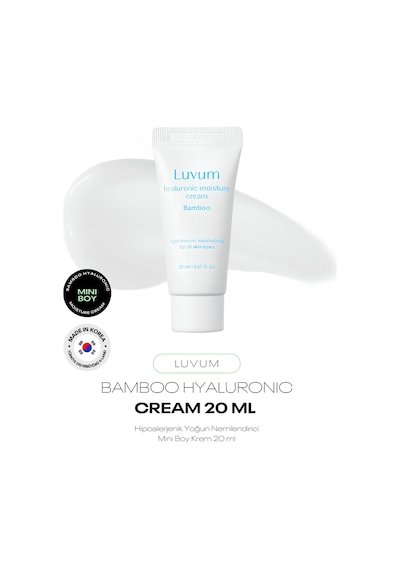 Mini Boy Bambu Özü Bitkisel Hyalüronik Asit Hipoalerjenik Yoğun Nemlendirici Luvum Bamboo Cream 20ml