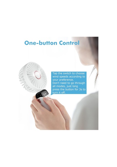 El Fanı, Taşınabilir Mini Fan, Şarj Edilebilir, 5 Hız Ayarlı Küçük Cep Fanı, Dahili 4200mah Pil, Ofis İçin Katlanabilir Usb Fan, Dış Mekan Diğer