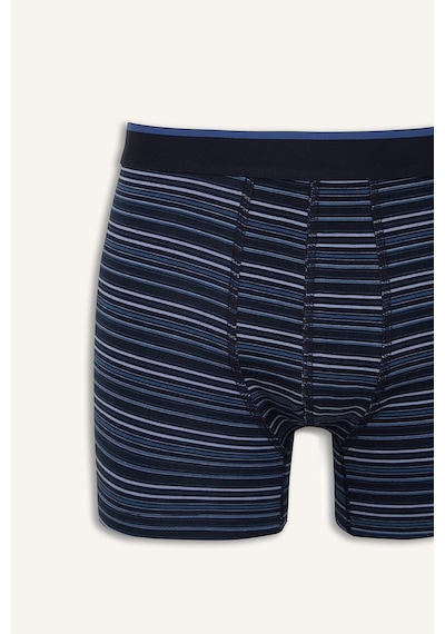 Defacto Regular Fit Çizgili Ve Düz 3lü Boxer I4019ax26aunv30 Lacivert-nv30