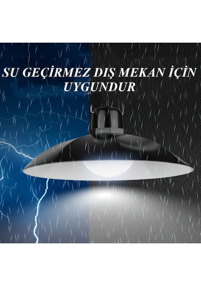Kumandalı 2 Ledli Solar Lamba Çardak Çadır , Verenda Aydınlatması Mini Güneş Enerjili Çardak Lambası 1