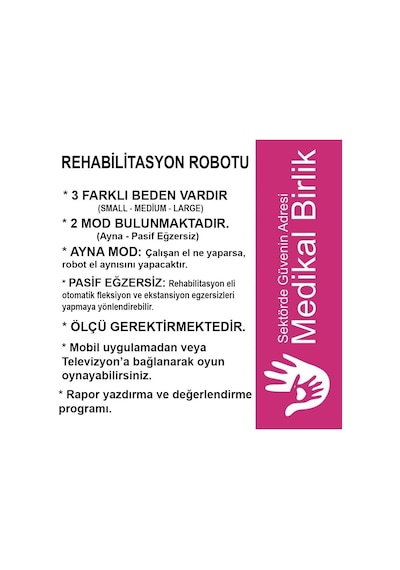 Syrebo Oyunlu El Rehabilitasyon Robotu C11 Çift Eldiven