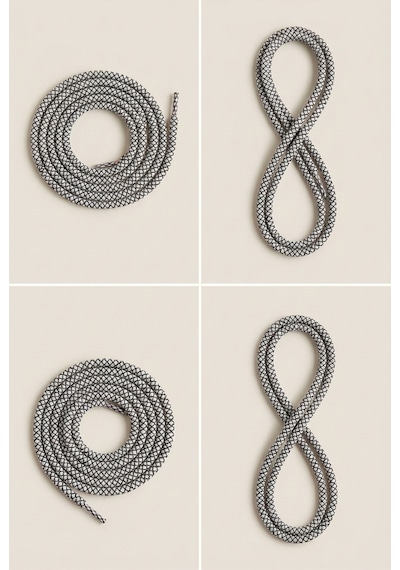 Last İcon Beyaz Siyah Fileli Örgü Ayakkabı Bağcığı 120 Cm Beyaz/siyah