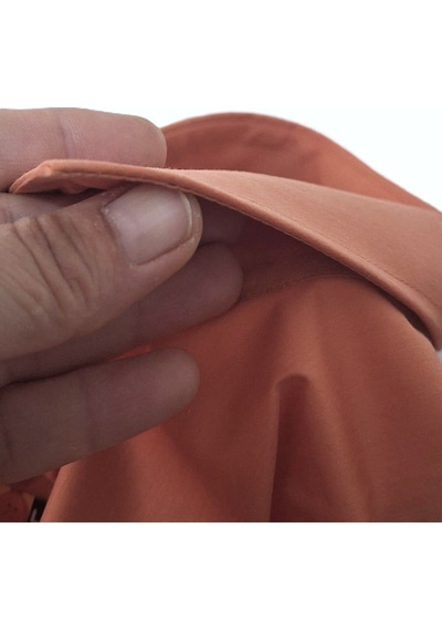 Xl/2xl Büyük Beden Sert Yakalı Cepli Pamuk Uzun Kollu Erkek Gömlek Kiremit Rengi Turuncu