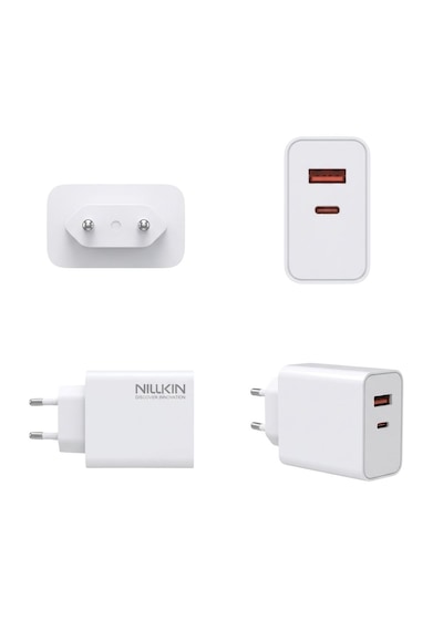 Cisteen Nillkin 30w Typec Usb Çift Portlu Hızlı Şarj Cihazı Apple Samsung Huawei Xaomi Honor Uyumlu Usb A Ve Type C Çift Çıkışlı
