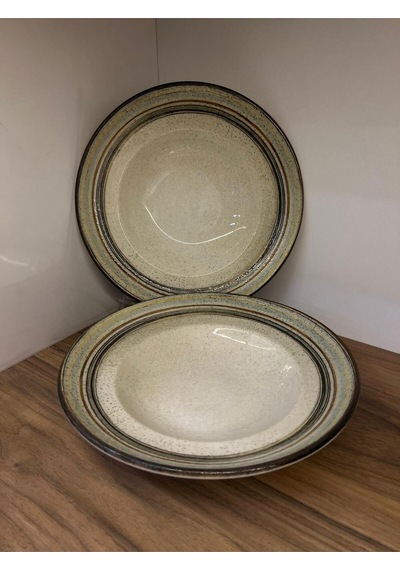 2'li Cortado Spiral Gourmet Deep Plate 27 Cm 450 Cc Salata/bowl/sulu Yemek/makarna Çok renkli