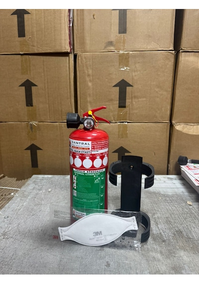 Lithium Plus 2 Kg Yangın Tüpü Plastik Askı Ve 3m Maske Hediye
