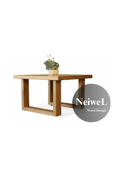 Neiwel Diena Doğal Ahşap Sehpa-60-60 Açık Ceviz