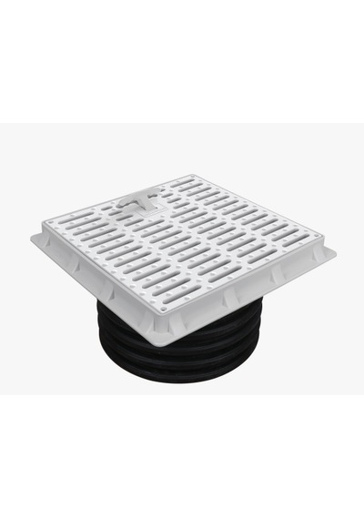 300 Mm Koruge Boru Uyumlu Çerçeve + Izgaralı Kapak