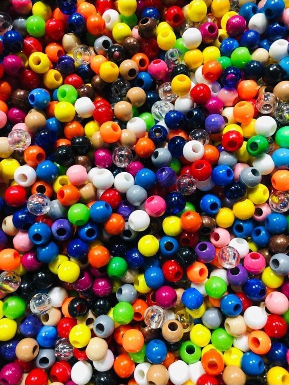 10 Mm Karışık Renk Plastik Boncuk 150 Adet Dekor / Takı / Kuzu Boncuğu -