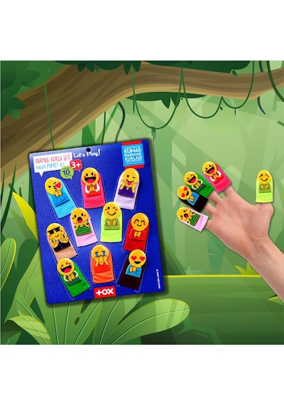 Tox  Emojiler  10  Parça  Parmak  Kukla  .  Eğitici  Oyuncak  T106