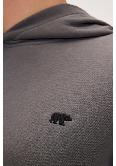 Bad Bear Drake Hoodie Os Asphalt Erkek Gri Kapüşonlu Sweatshirt 001
