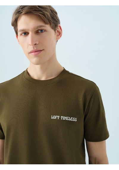 Loft Regular Fit Haki Erkek T-shirt Lf2038722 Haki