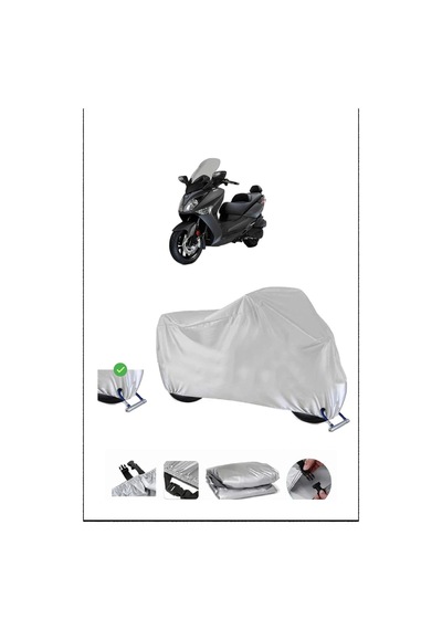 Sym Joymax250ı Kilit Uyumlu Su Geçirmez Dayanıklı Motosiklet Brandası-gri