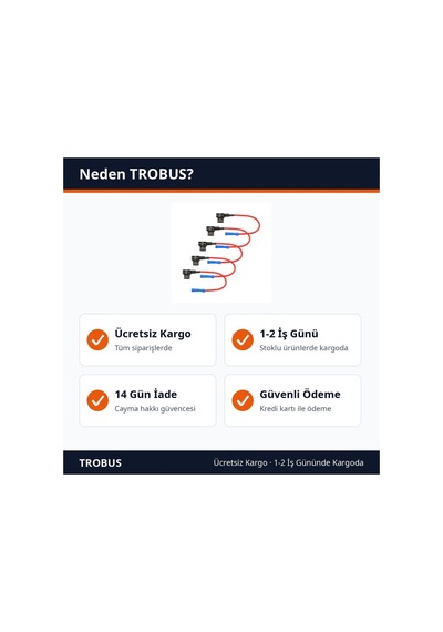Trobus Fuse Tap Sigorta Çoklayıcı Mini Bıçak Tipi Adaptör 5 Adet Diğer