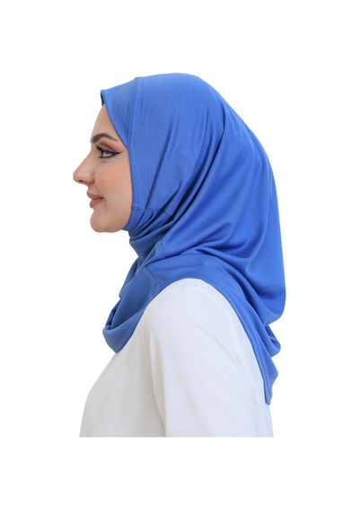 Modish Group Hazır Başörtü Pratik Tak Çıkart Kadın Günlük Şal Hafif Kırışmaya Dayanıklı İndigo