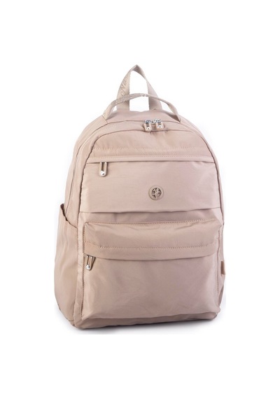 Nas Bag Extra Hafif Su Geçirmez Çok Gözlü Waterproof Unisex Sırt Çantası 30x40 Cm Vizon