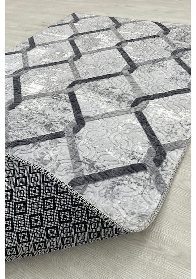 Lüle Halı Kaymaz Taban Yıkanabilir Yolluk Halı Lhsmrt602siy