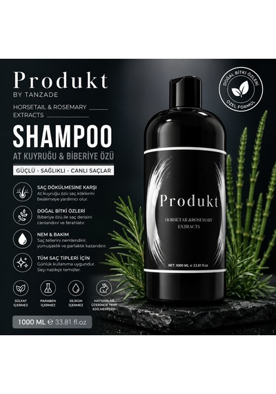 Produkt By Tanzade At Kuyruğu & Biberiye Özlü Güçlendirici Şampuan 1000 Ml Tüm Saç Tipleri