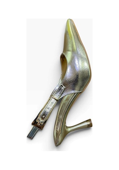 Ayem Kadın Kadeh Topuklu Arkası Açık Stiletto Altın Rugan - 940817244 Altın Rugan