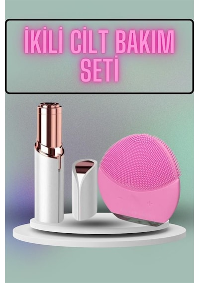 Gld-spt- Kaş Bıyık Ve Yüz Epilasyon Aleti Ve Titreşimli Yüz Temizleme Masaj Aleti İkili Set Şarjlı