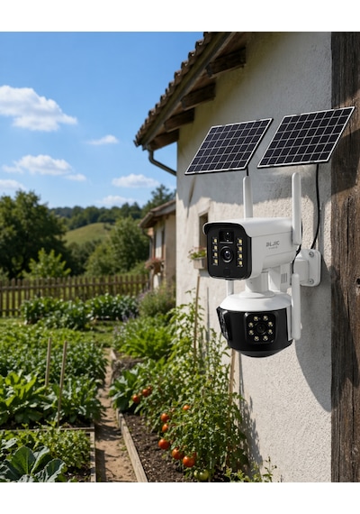 Güneş Enerjili Arıcı Kamerası 4g Sım Kartlı 9mp Üç Lens Yayla Güvenlik Kamerası Diğer
