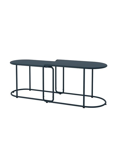 Ikea Grytsholm Bahçe Sehpası, Mavi-siyah, 2'li Set