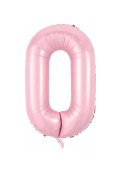 0 Rakam Folyo Balon Pembe Renk 76cm Pembe