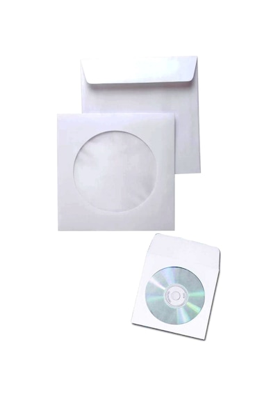 Cd Zarfı Pencereli Cd / Dvd Zarf Beyaz Zarf - 20 Adet
