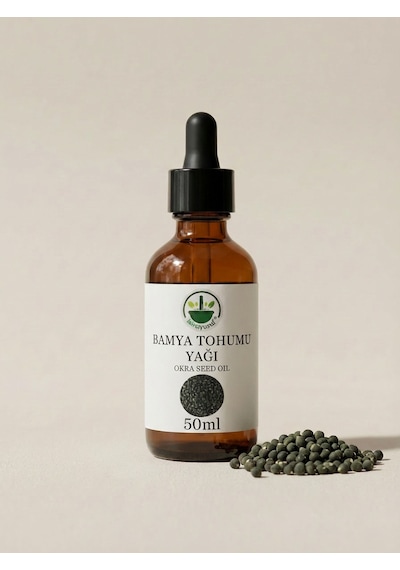 Soğuk Sıkım Bamya Tohumu Yağı Okra Seed Oil Abelmoschus Esculentus Saf Doğal 50 Ml 50 ML