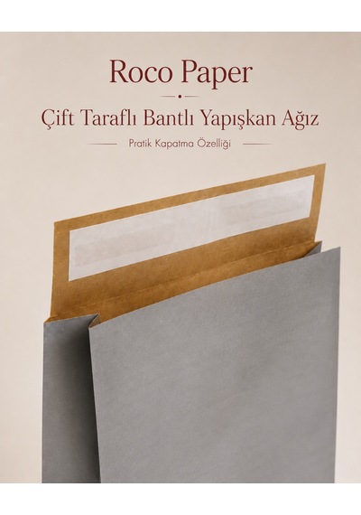 Yapışkan Bantlı Kraft Kese Kağıdı, Gümüş Renk, 25x8x30 Cm - 24'lü Paket, Hediye Ve Kargo Zarfı