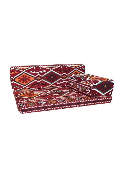 Erbasonline Mtk405-402 Şark Köşesi Bordo Halı Ds. Üçlü Minder Takımı 120Lik