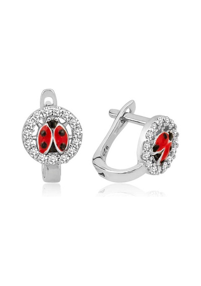 Kenpazar Gümüş Uğur Böceği Çocuk Küpesi 09285184