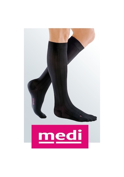 Medi Mediven For Men Diz Altı Erkek Varis Çorabı Gri CCL2 3 Standart Kısa