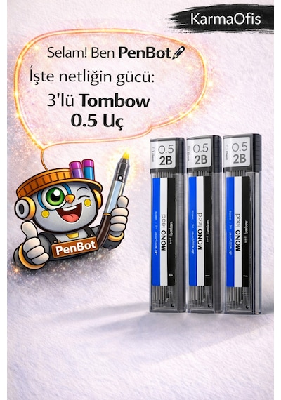 0.5 2b Versatil Kalem Ucu 3 Lü Paket Seçeneği Orijinal Japon Üretim