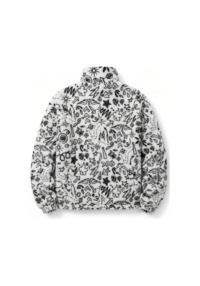 Genius Store Oversize Peluş Erkek İçi Polarlı Tam Fermuarlı Sherpa Sonbahar Kış Kadın Polar Sweatshirt Oversıze-pelus Yıldız