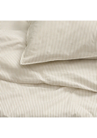Ikea Solfıbbla Çift Kişilik Nevresim Takımı 220 X 240 Cm Beyaz - Bej Bej - Beyaz