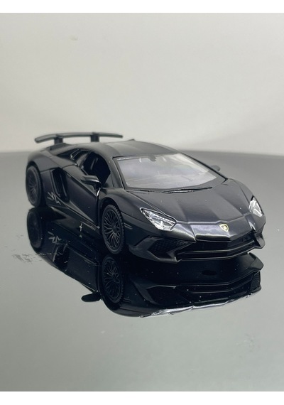 Lamborghini Aventador Sv Coupe 1:32 Ölçek Metal Çek Bırak Model Araba 12 Cm - Siyah