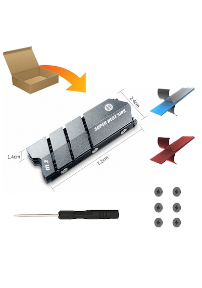 Jeyı Finscold M.2 Nvme M.2 Sata Ssd Alüminyum Soğutucu