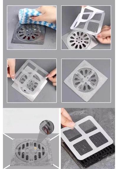 10'lu Banyo Ve Mutfak Lavabo Koku Önleyici Ve Haşere Böcek Önleyici Gider Filtresi Standart