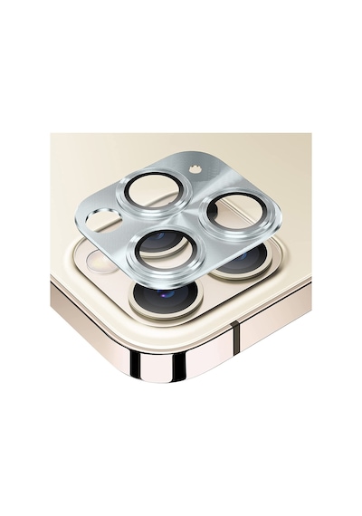 Apple Uyumlu iPhone 11 Pro / 11 Pro Max Metalik Seri Kamera Lens Koruyucu Gümüş Gümüş
